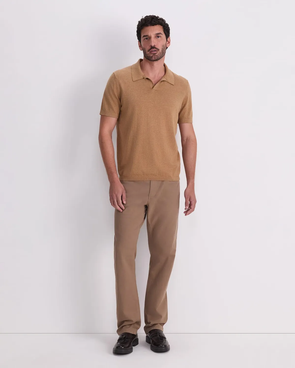 Sportscraft Ojas Knit Polo uomo cotone seta cashmere