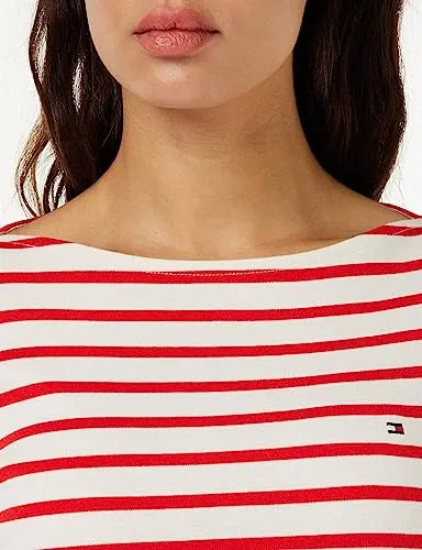 Tommy Hilfiger Slim Cody Rib Maglia Donna Bianco