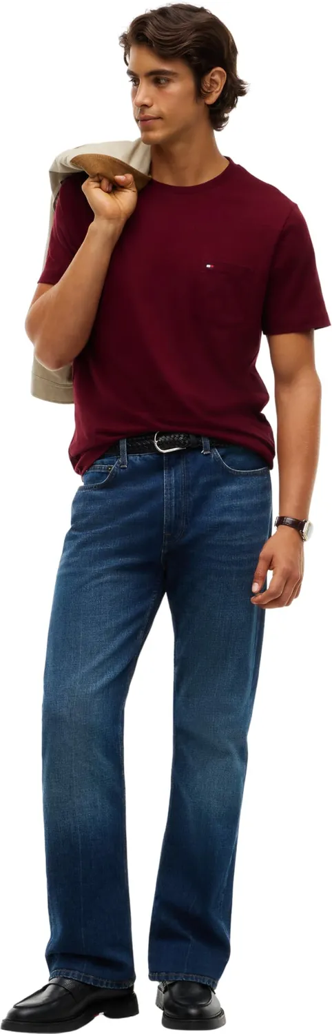 Tommy Hilfiger Essential Solid Pocket Tee MW0MW37283 maglietta L cotone