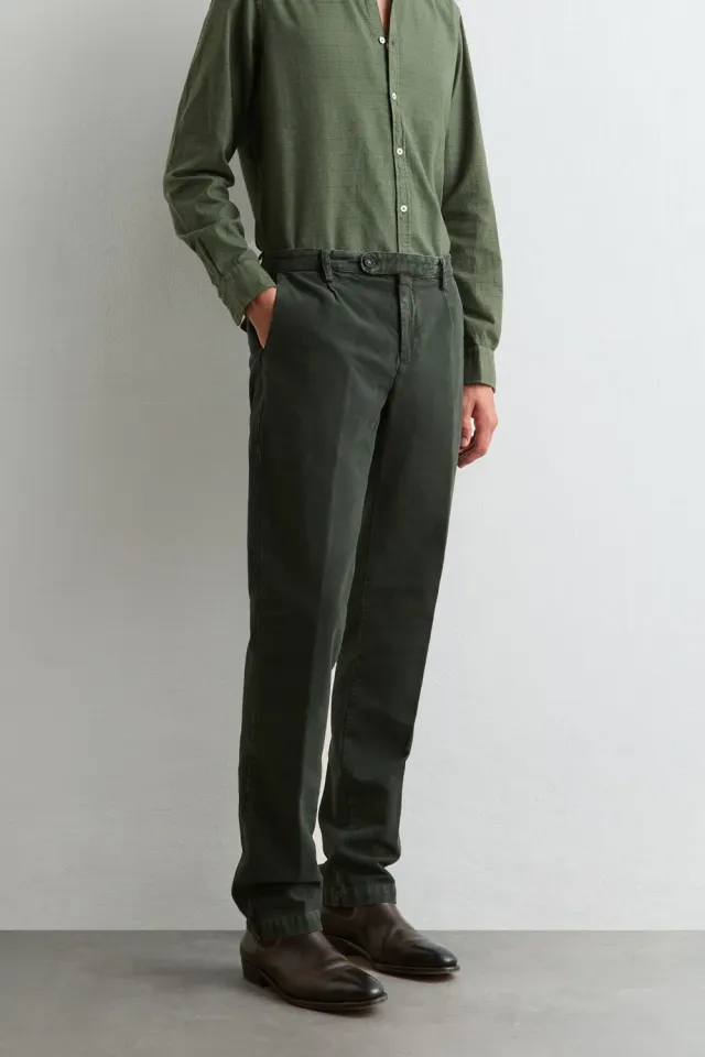 Massimo Alba Ionio2 pantaloni uomo forest night cotone