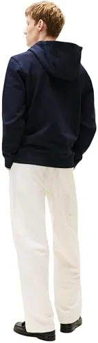 Tommy Hilfiger Stacked Felpa Uomo Zip S Blu Desert Sky