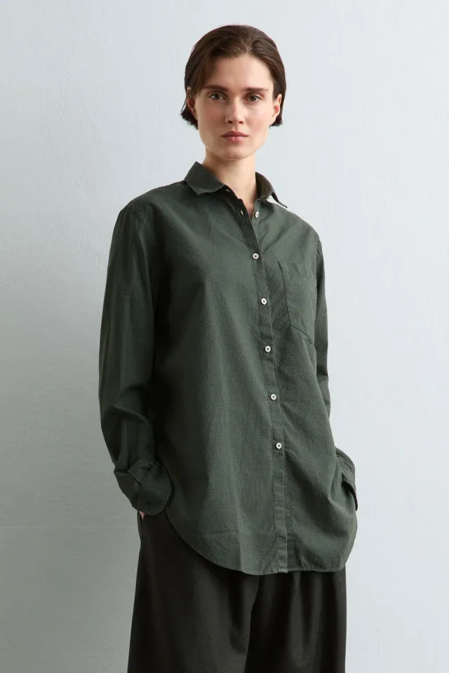 Massimo Alba Uma camicia donna Forest Night cotone