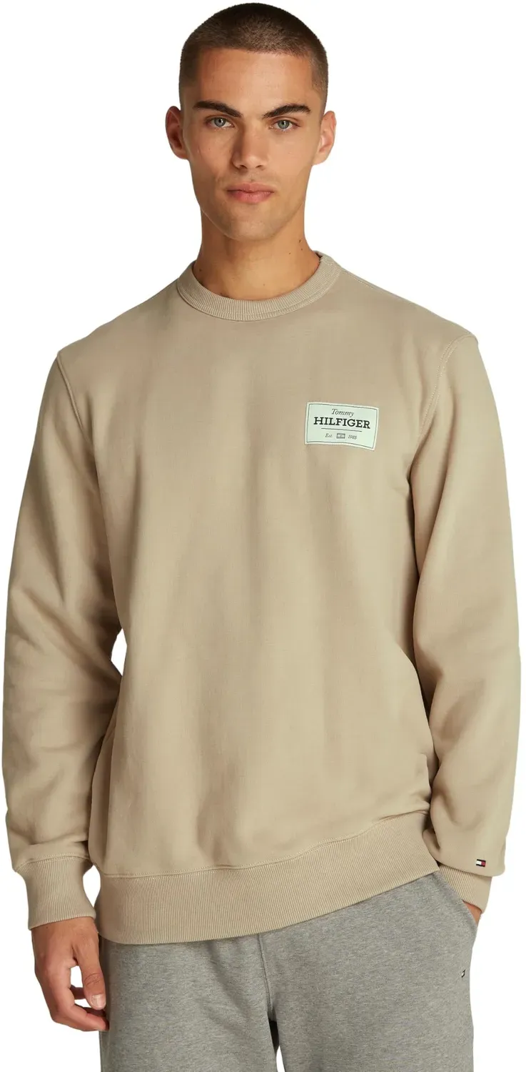Tommy Hilfiger Monotype Label Felpa Uomo Girocollo Cotone