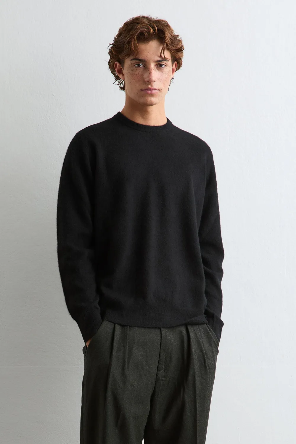 Massimo Alba Kane maglione nero cashmere