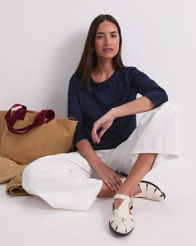 Sportscraft Mercerised Cotton Three Quarter Sleeve Tee maglietta cotone