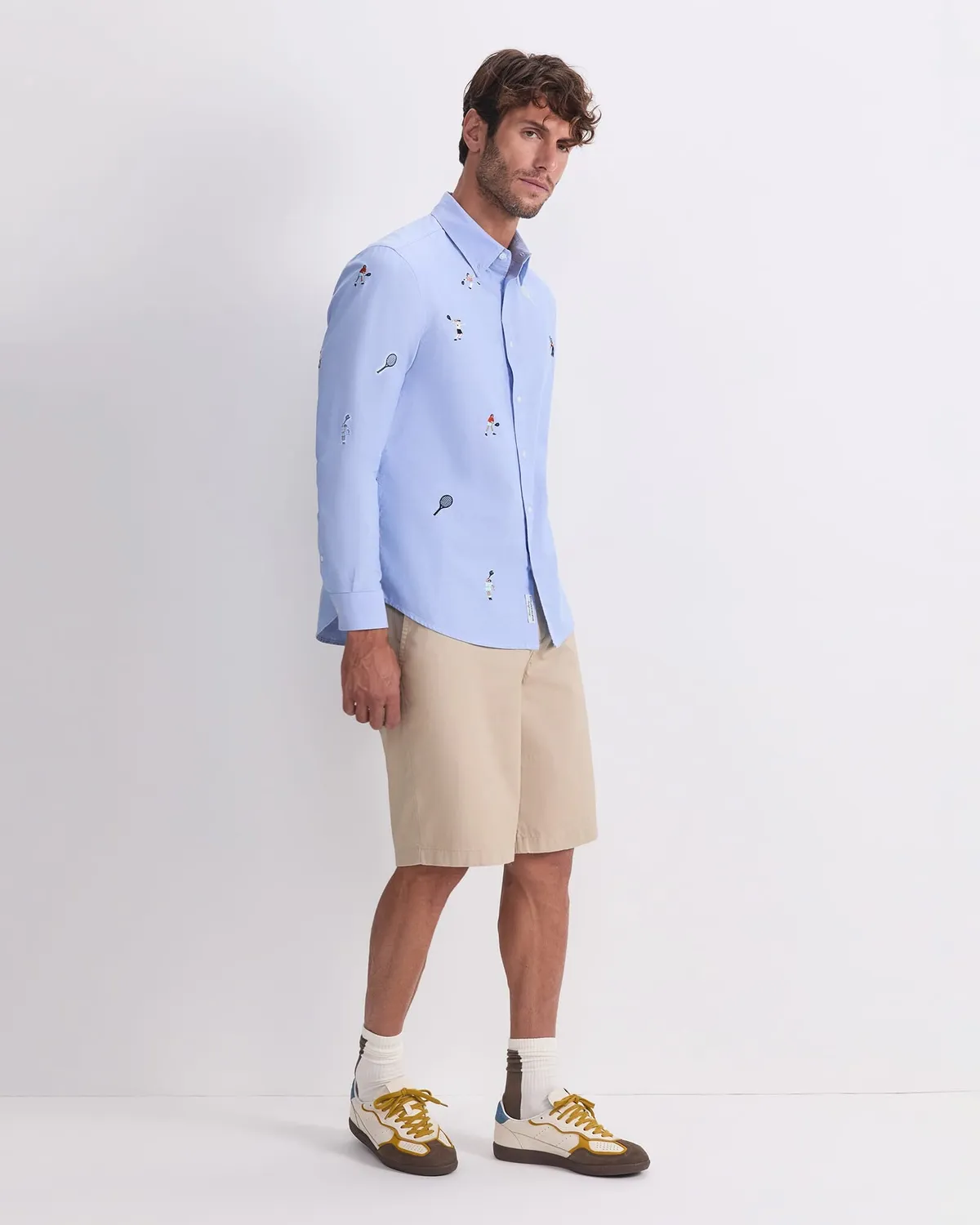 Sportscraft Oxford camicia uomo tennis ricamata cotone