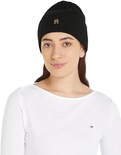 Tommy Hilfiger Essential Chic AW0AW15779 Beanie Donna Nero