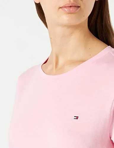 Tommy Hilfiger New Crew Neck Tee Slim t-shirt donna rosa 3XL