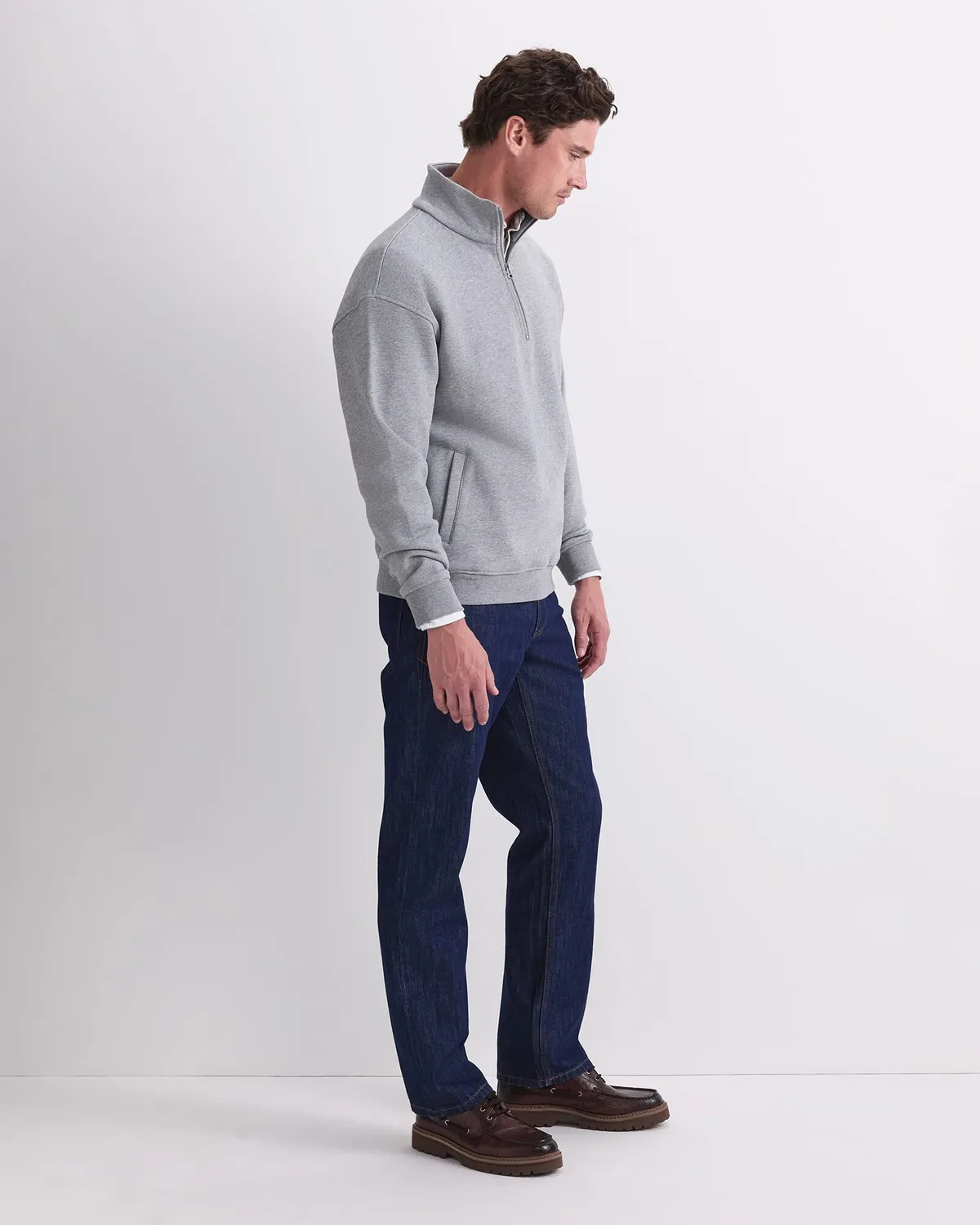 Sportscraft Quarter Zip Sweatshirt felpa uomo cotone