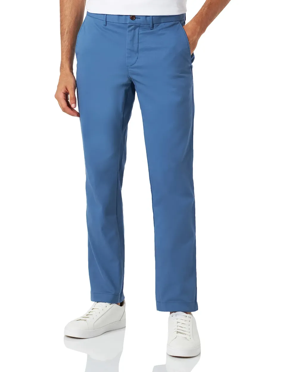 Tommy Hilfiger Cotton Chinos pantaloni Blue Coast 33W/28L cotone