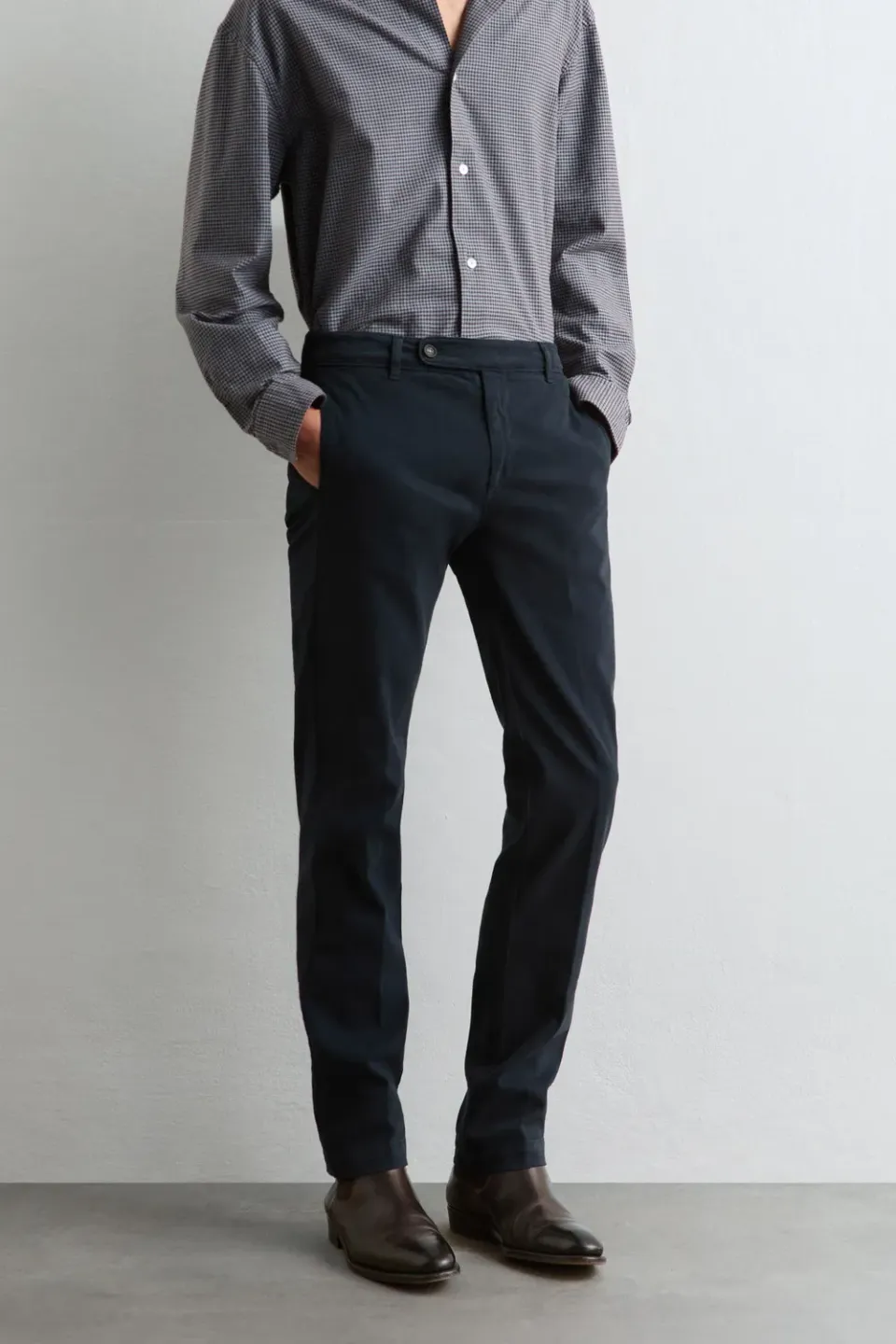 Massimo Alba Winch2 pantaloni uomo dark blue cotone