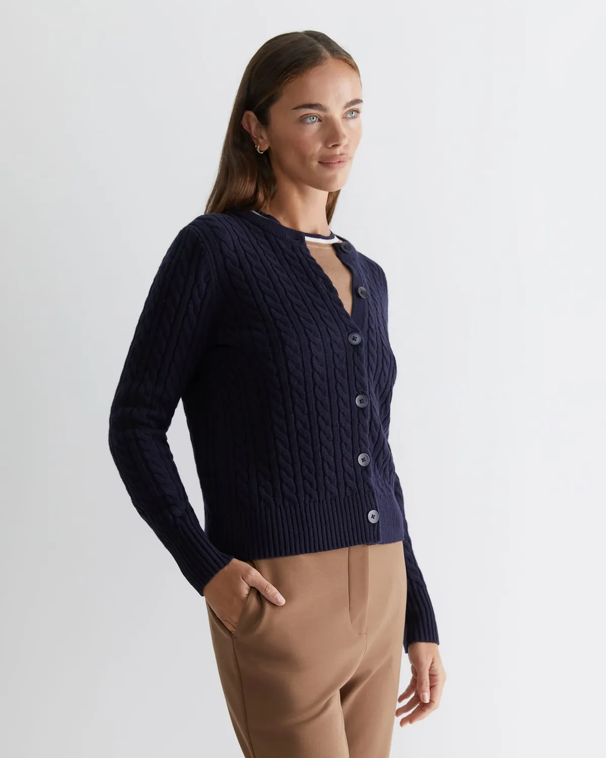 Sportscraft Cable 118876 cardigan lana merino unisex