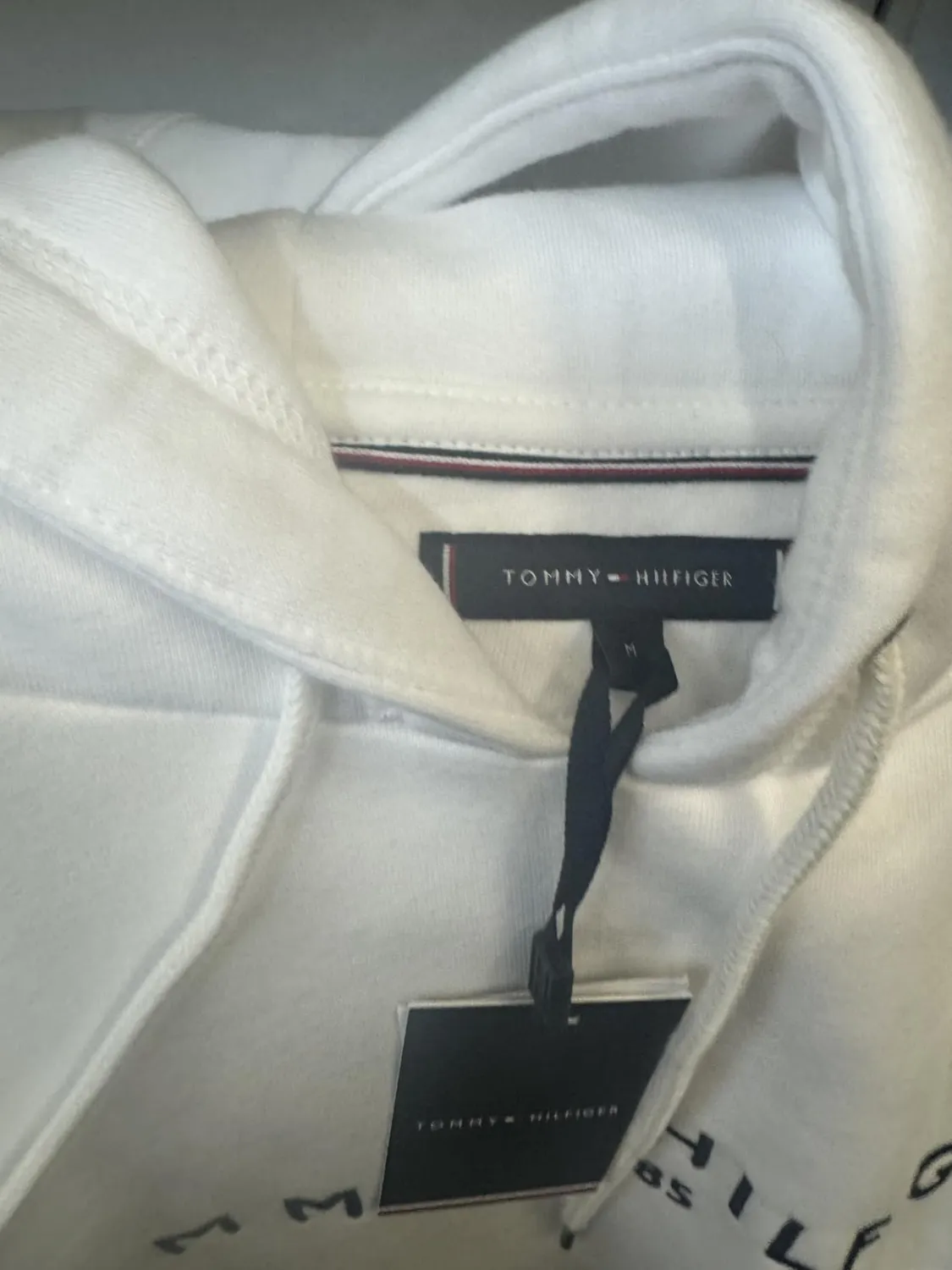 Tommy Hilfiger Tommy Logo felpa uomo cappuccio blu