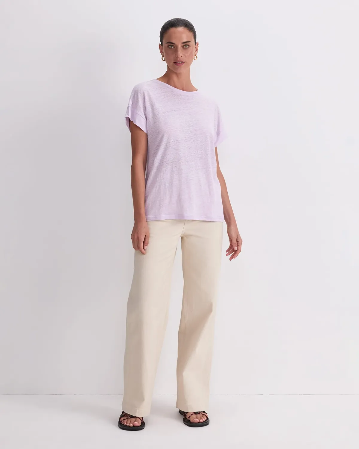 Sportscraft Tonia Crew t-shirt lino manica corta XS