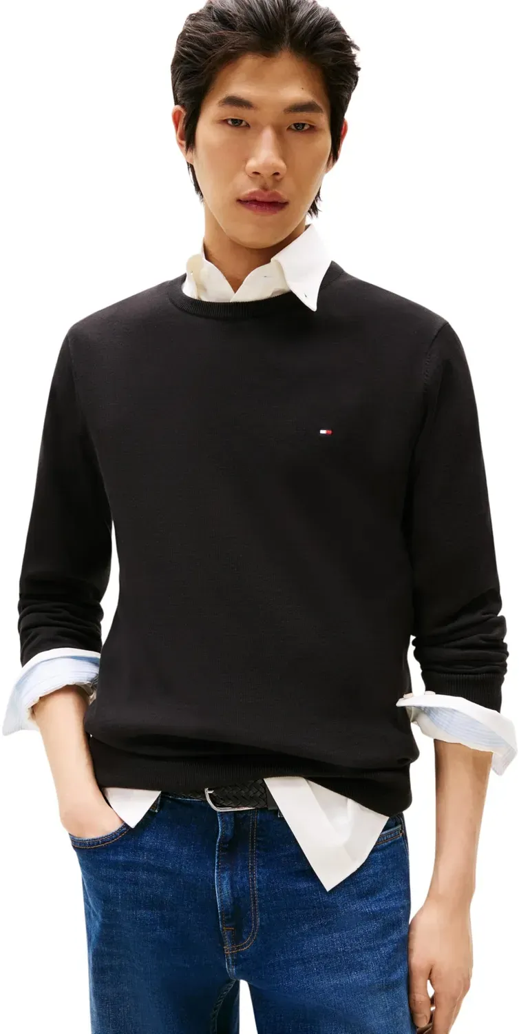 Tommy Hilfiger Essential Cotton maglione uomo blu desert sky