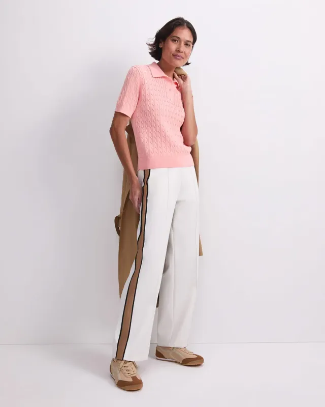 Sportscraft Chiffon Cotton Cable polo maglia donna cotone