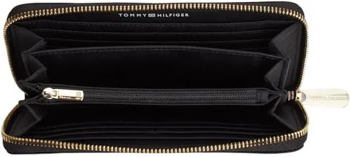 Tommy Poppy Large Portafoglio Zip Nero 19 cm Donna