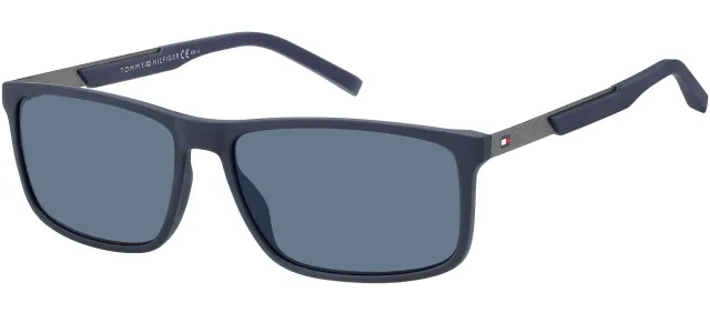 Tommy Hilfiger occhiali da sole uomo blu opaco sportivi