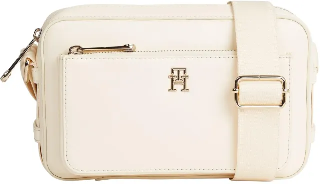 Tommy Hilfiger Camera Bag tracolla media bianca calico