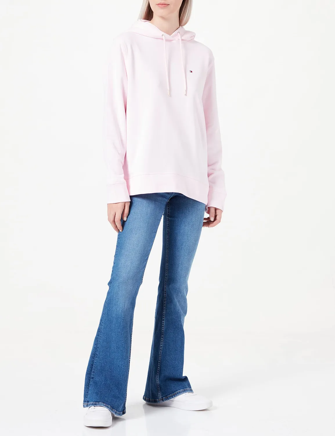 Tommy Hilfiger felpa donna con cappuccio logo