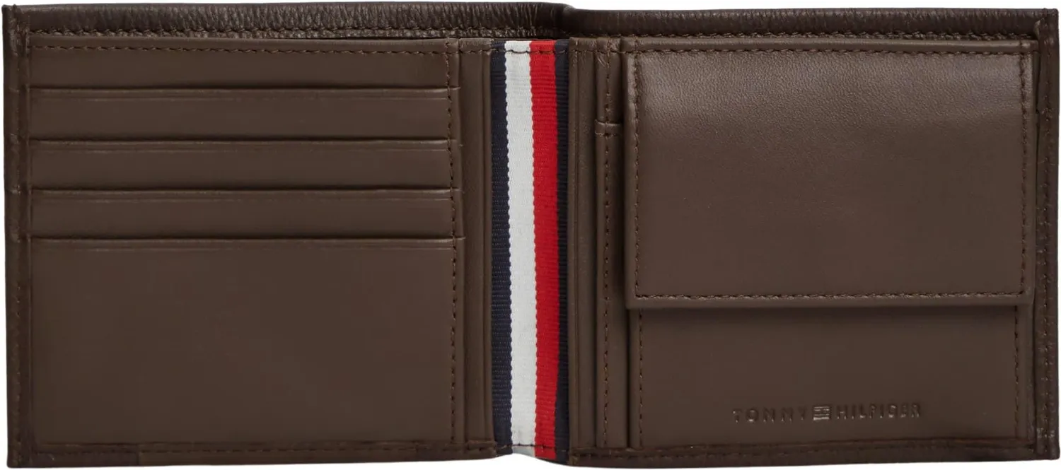 Tommy Hilfiger TH Corp AM0AM14779 portafoglio bifold marrone