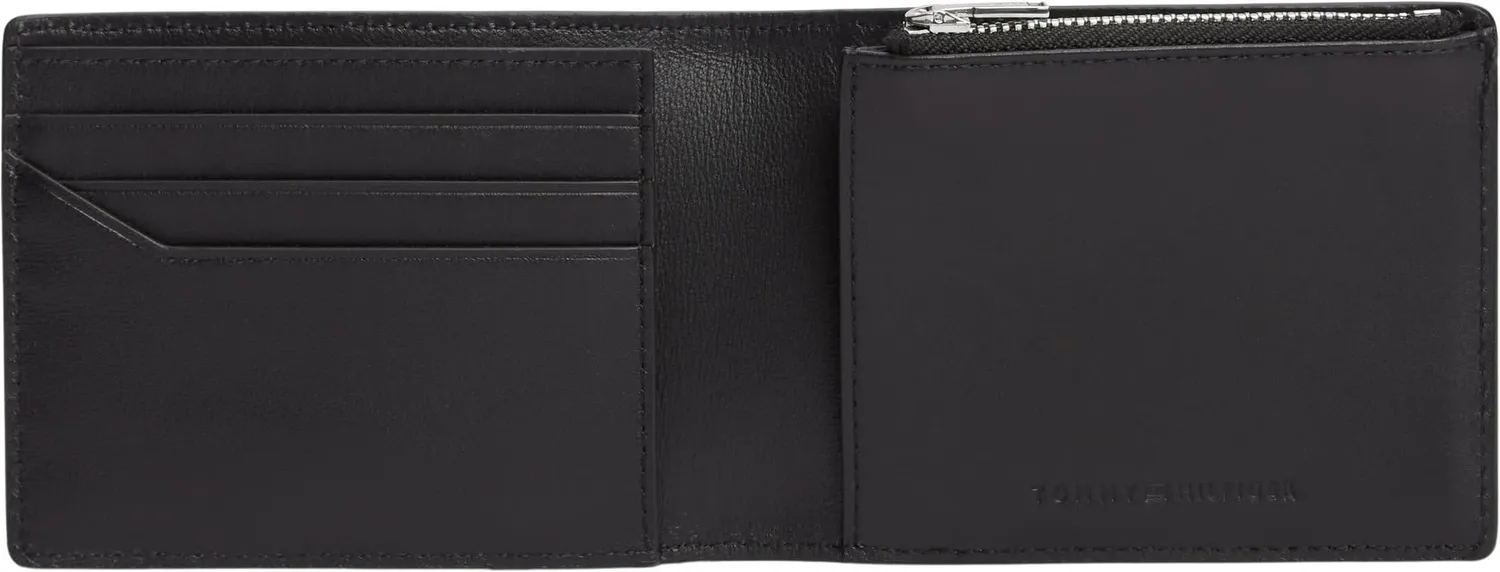 Tommy Hilfiger TH Business Saffiano AM0AM14782 portafoglio nero zip