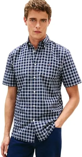 Tommy Hilfiger Flex Poplin Camicia Uomo L Quadri