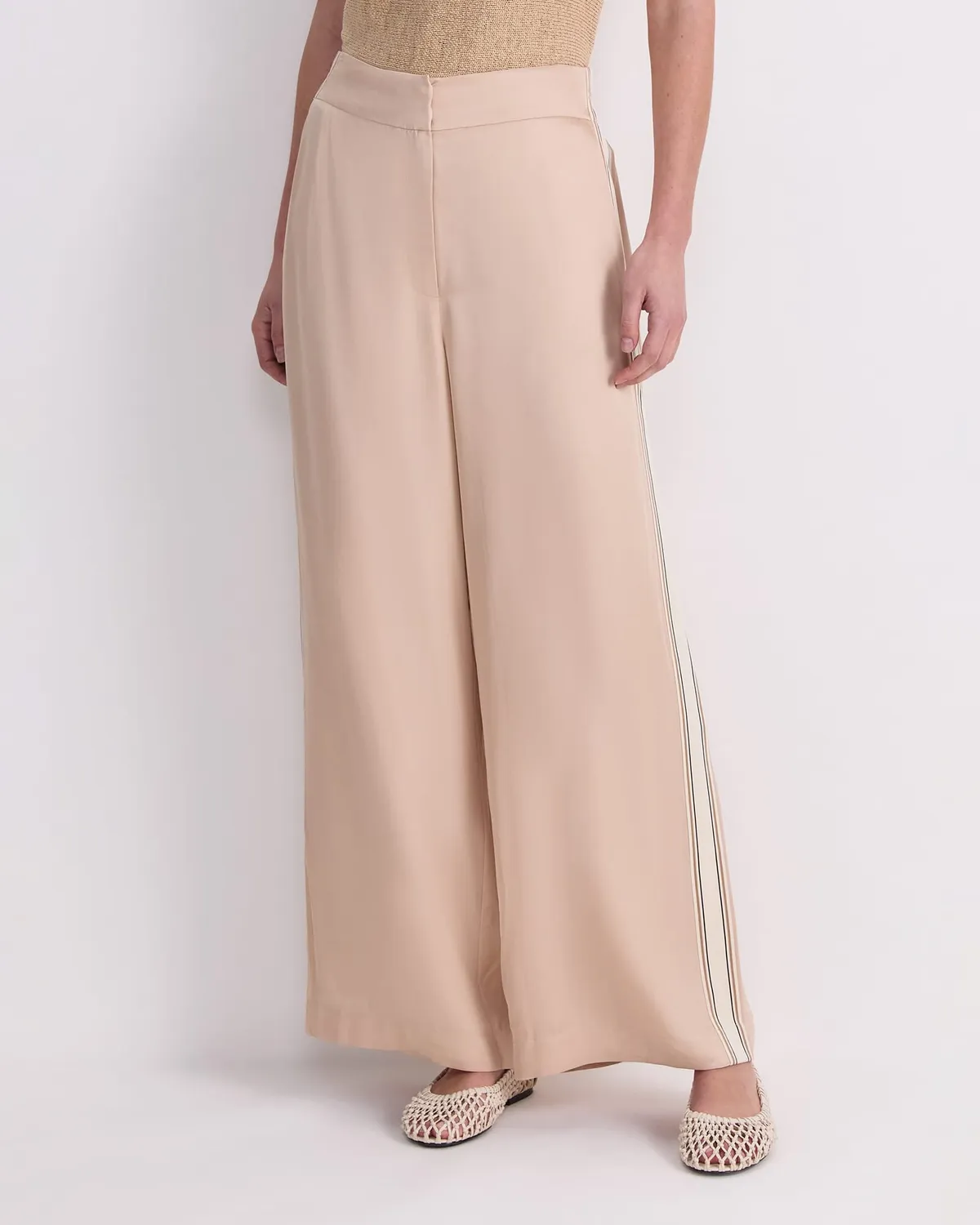 Sportscraft Yara Drape Stripe pantaloni palazzo viscosa