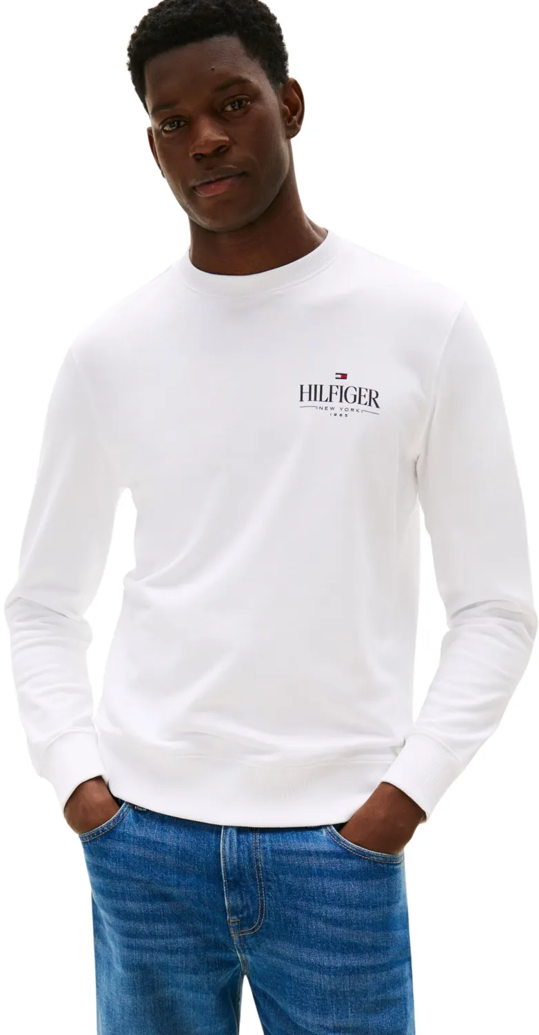 Tommy Hilfiger Stacked Regular Fit felpa uomo XXL nera