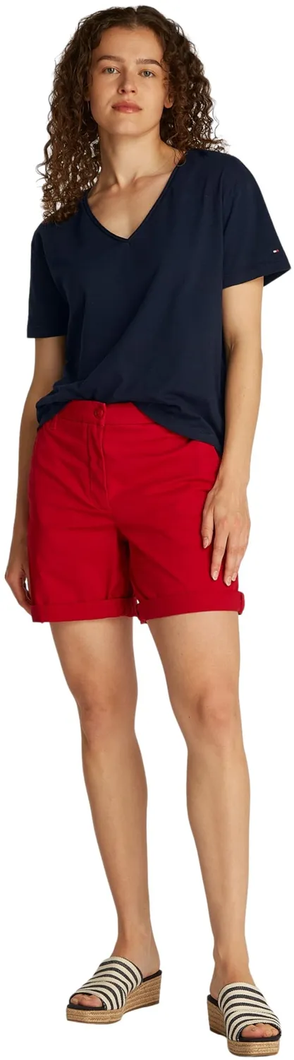 Tommy Hilfiger Maglietta Donna L Blu Navy Maniche Corte