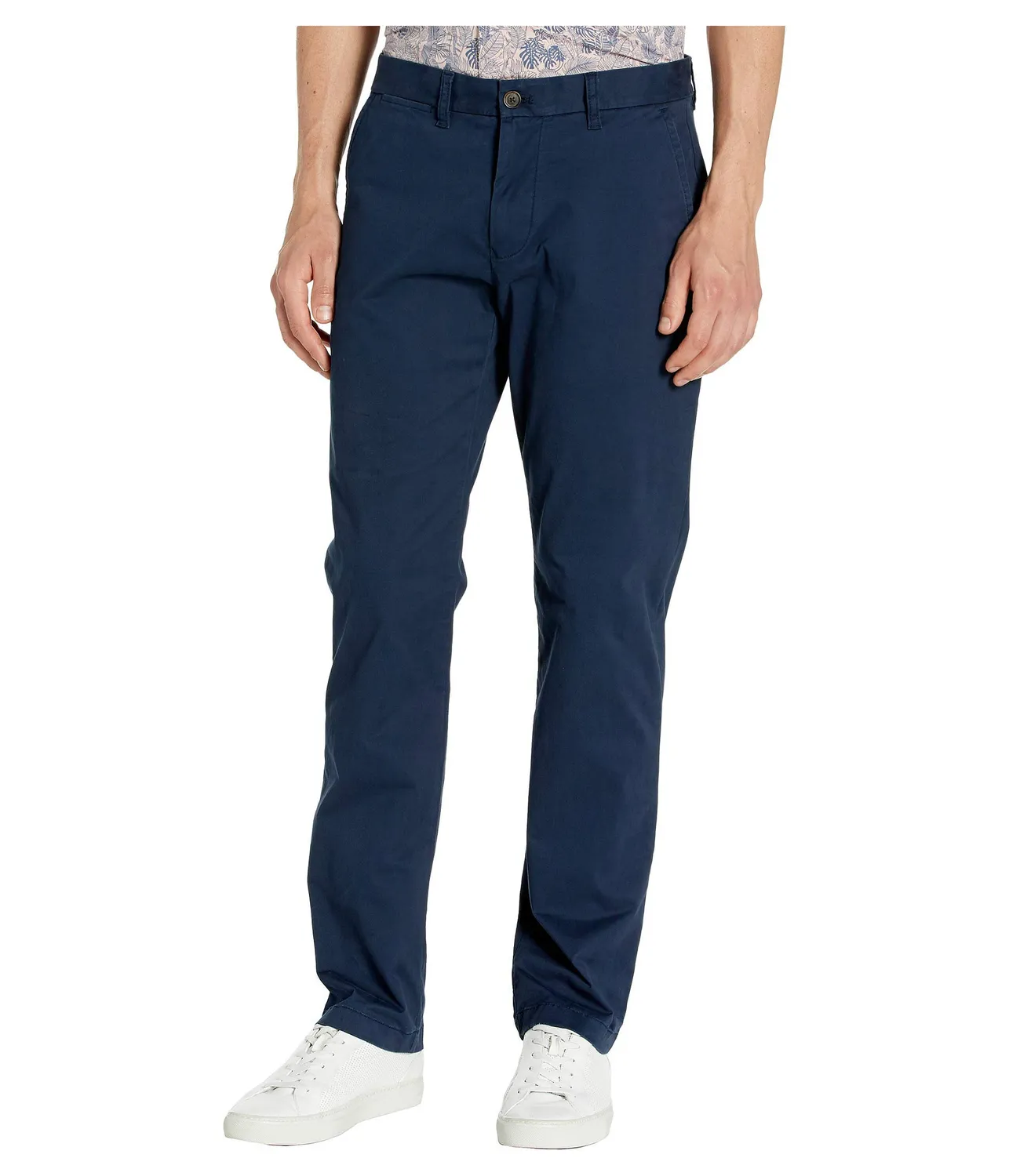 Tommy Hilfiger Custom Fit pantaloni chino uomo blu navy elasticizzato