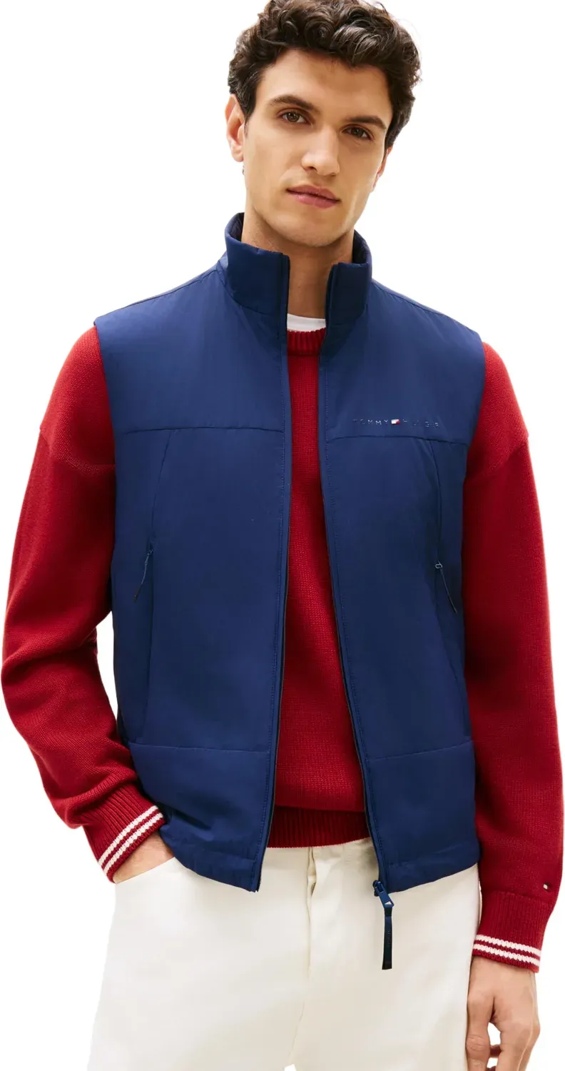 Tommy Hilfiger gilet uomo smanicato nero trapuntato