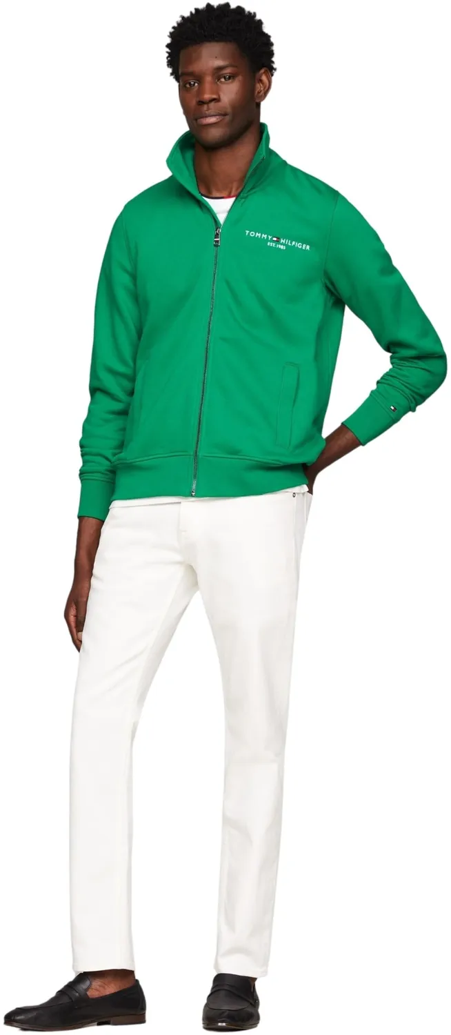 Tommy Hilfiger Logo Zip cardigan uomo cerniera
