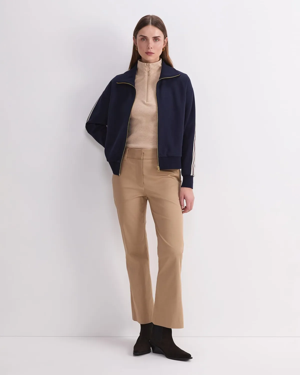Sportscraft Bailey felpa zip collo alto cotone