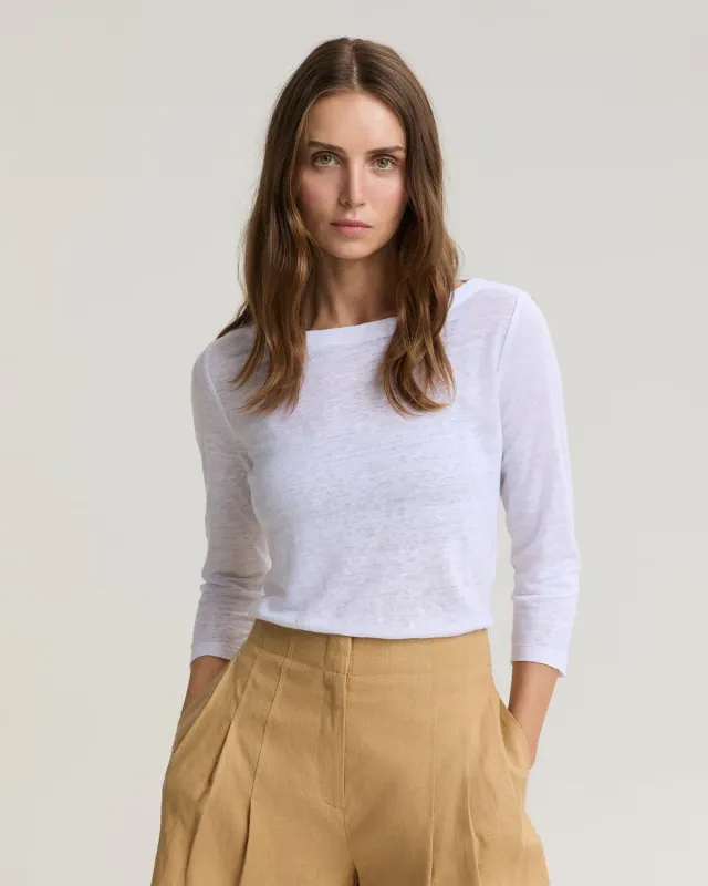 Sportscraft Cecile 121035 top lino argentato donna