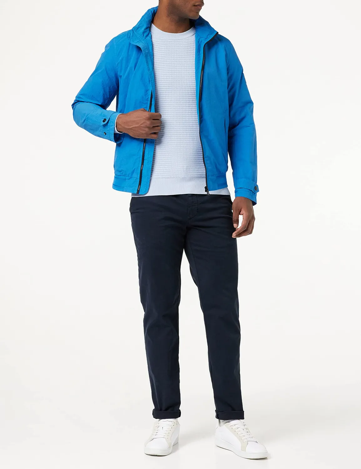 Tommy Hilfiger pullover girocollo uomo blu cotone