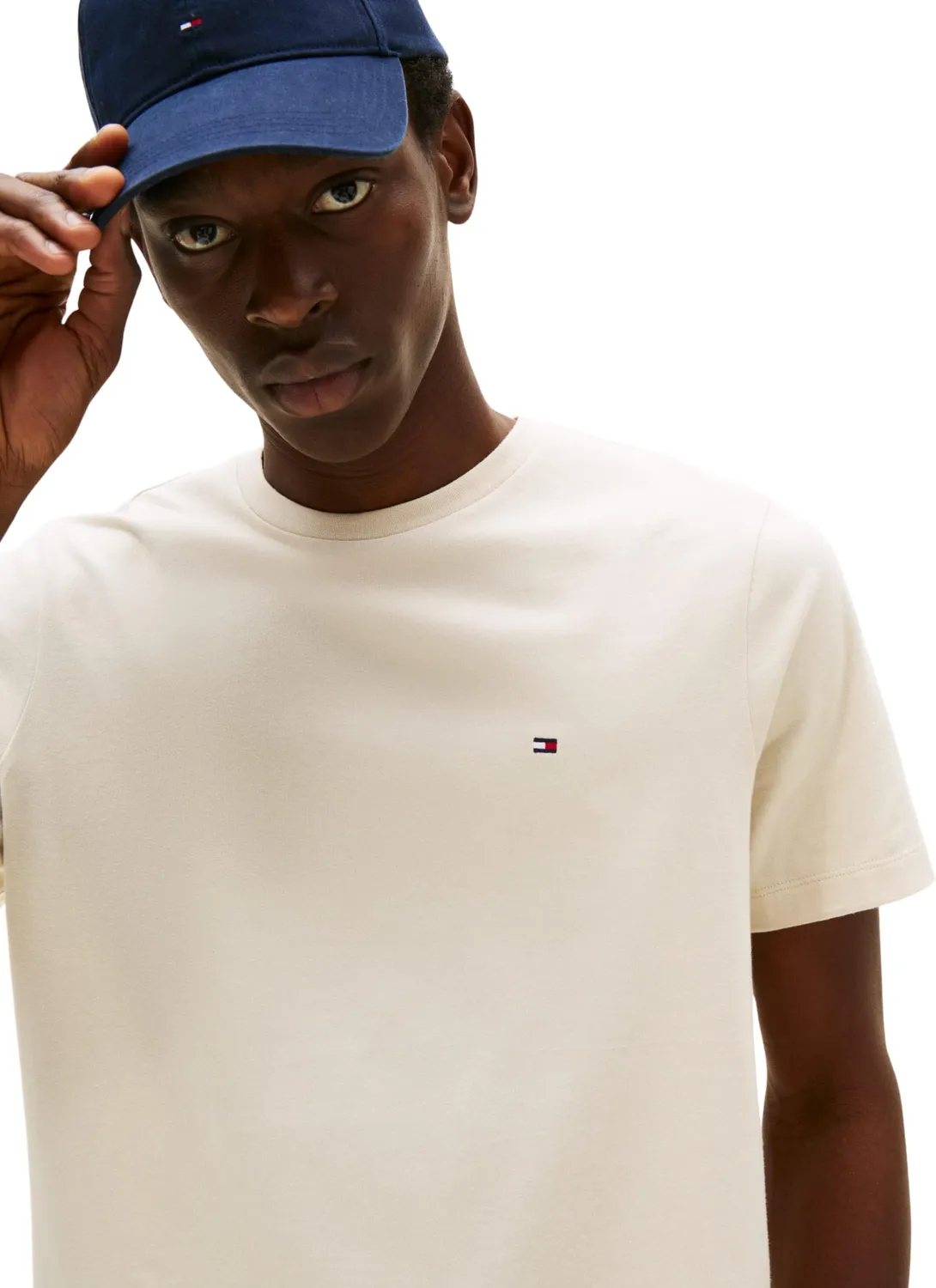 Tommy Hilfiger Seasonal Solid Tee t-shirt uomo beige scollo rotondo