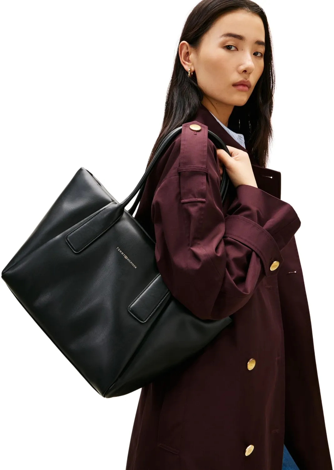 Tommy Hilfiger TH Essential Tote AW0AW18374 borsa nera