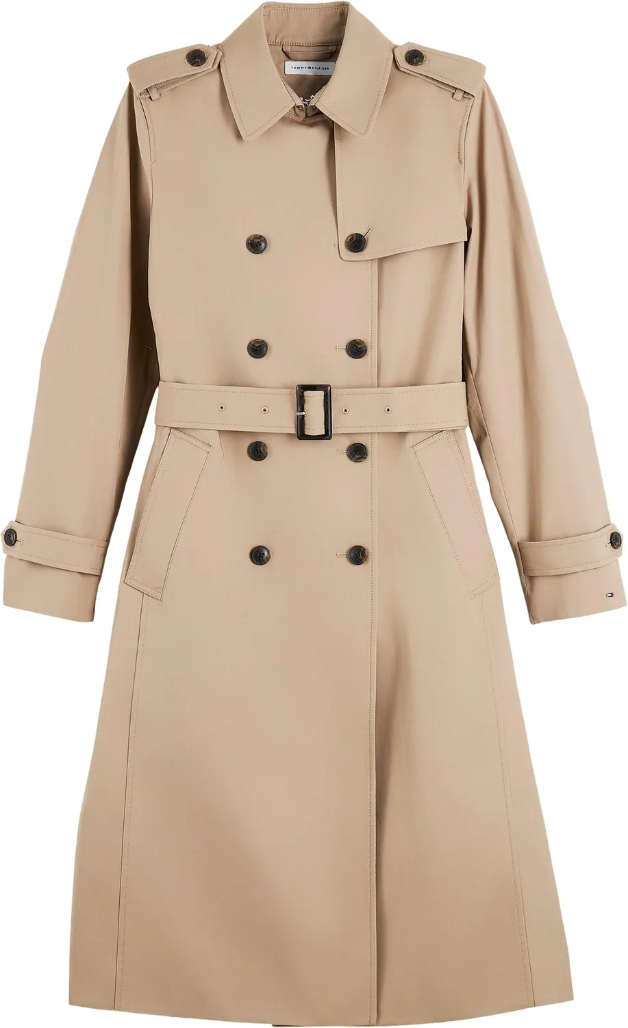 Tommy Hilfiger trench donna M beige cotone monogramma