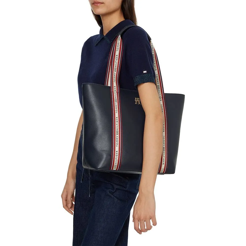 Tommy Hilfiger Tommy Life tote bag donna shopper zip pelle