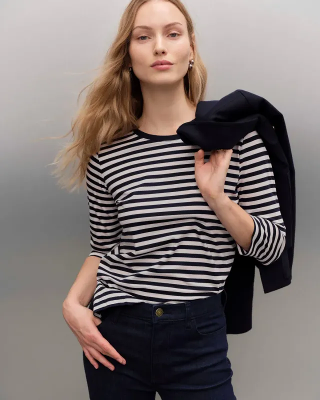 Sportscraft Mercerised Cotton Three Quarter Sleeve Tee maglietta