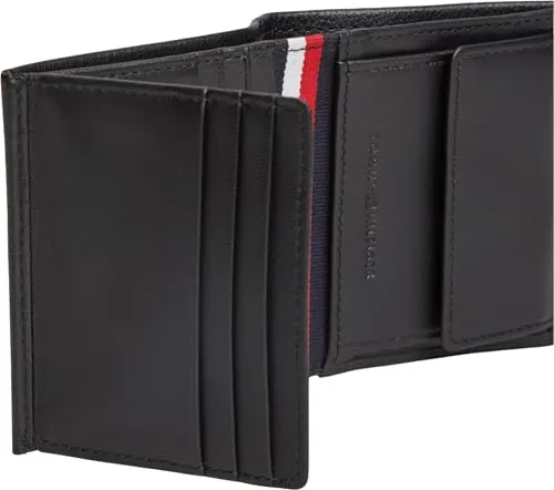 Tommy Hilfiger AM0AM14786 portafoglio uomo nero trifold