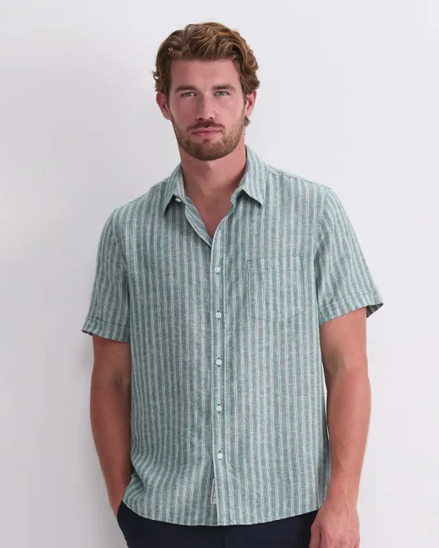 Sportscraft Lino 208206 camicia uomo maniche corte righe