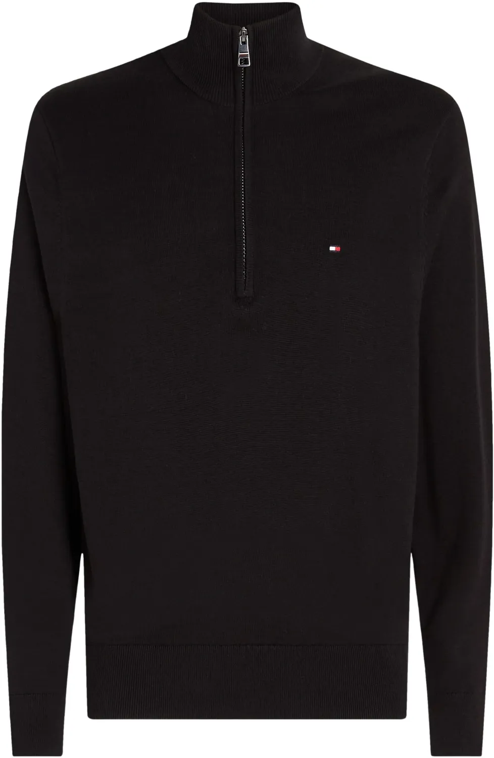 Tommy Hilfiger Essential Cotton Mock Pullover Mezza Zip M