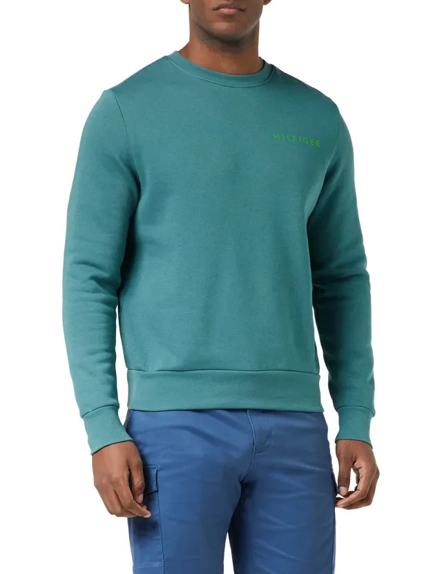Tommy Hilfiger Pop Color felpa uomo verde Frosted Green