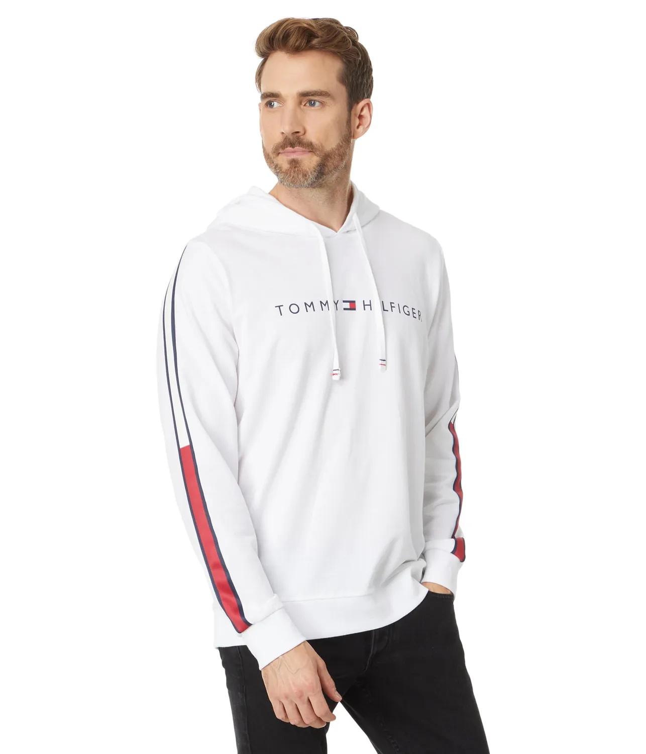 Tommy Hilfiger felpa con cappuccio uomo verde Olympic Green