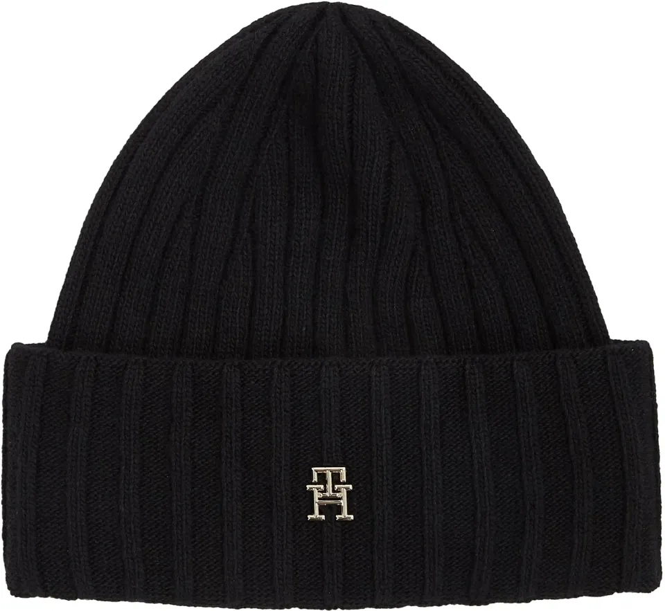 Tommy Hilfiger Essential Chic AW0AW15779 Beanie Donna Nero