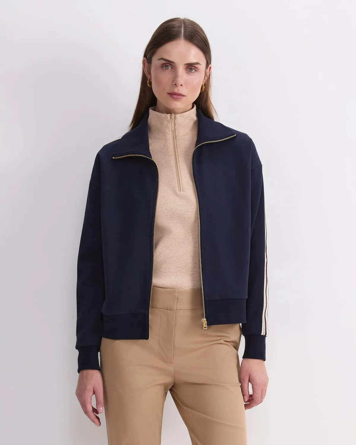 Sportscraft Bailey felpa zip collo alto cotone
