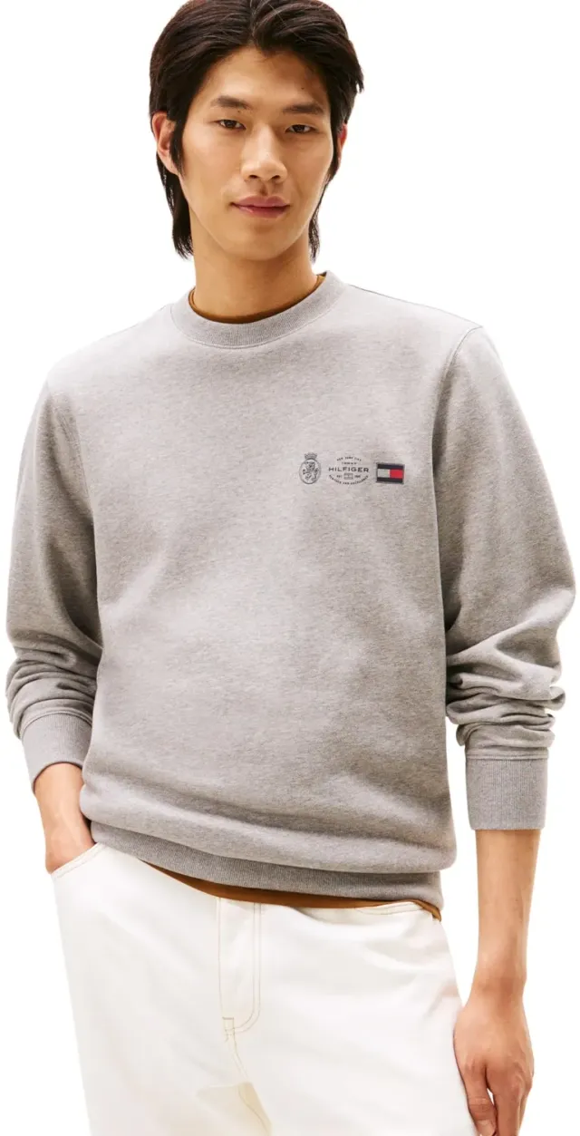 Tommy Hilfiger Small Crest felpa uomo grigia M