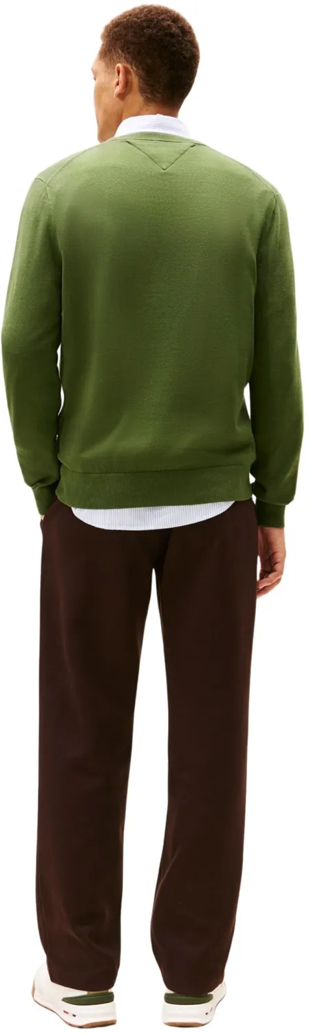 Tommy Hilfiger Essential Cotton maglione girocollo nero taglia L
